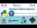 Common Python Libraries - NumPy: Arrays - Join, Split & Sort