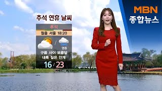 추석 오전까지 영동 비…구름 사이로 보름달 [MBN종합뉴스]