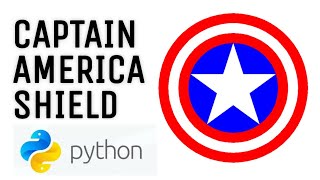 Draw Captain America Shield using Python Turtle Module || Techie Lagan