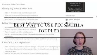 Best Way to Use PECS with a Toddler