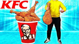 Giant KFC Bucket | How to Make The World’s Largest DIY KFC Drumstick from Ostrich by VANZAI COOKING