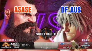 Street Fighter 6 | ASASE (Zangief) vs DF_AUS (Ken) | One of Japan's Best Zangief Players | SF6