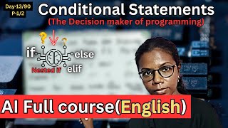 Day 13 Part 1 - Conditional Statements in Python (Concepts) | AI Course in English | Hire Ready