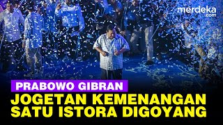 Unggul di Quick Count, Jogetan Kemenangan Prabowo Gibran, Istora Bergoyang