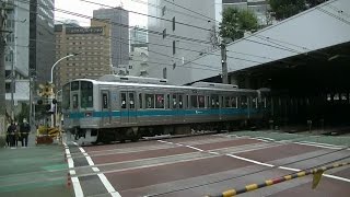 小田急1000形「踏切通過」Japan train railway crossing \