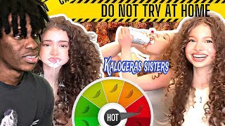 Kalogeras Sisters Nearly PASS OUT from Spicy Wings! DIDN’T END WELL