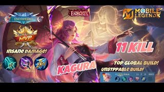 Kagura! MVP! Best Build! Top Global! Exorcists Skin Mobile Legends