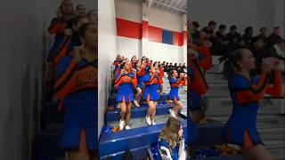 🏀🧡💙 WHAT YOU LOOKING FOR 📣 #cheer #cheerleading #highschoolbasketball