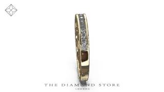 FT33-Rae 18K Gold Diamond Half Band Eternity Ring 0.25CT