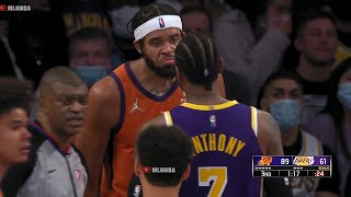 Carmelo Anthony talk sh*t to JaVale McGee down 28 👀 Lakers vs Suns