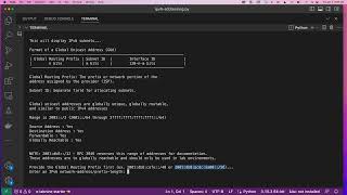 Learning IPv6 Addressing - A Python Program
