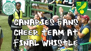 Celtic 2 - Norwich City 0 - Canaries Fans Cheer Team at Final Whistle - 23 July 2022