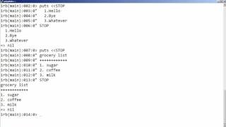 Ruby: Scripting here documents