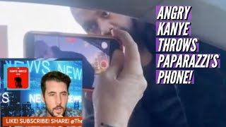 Angry Kanye Throws Paparazzi's Phone!! (VIDEO)