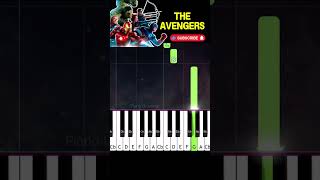 👆 THE AVENGERS Theme SONG - Easy Piano TUTORIAL #shorts