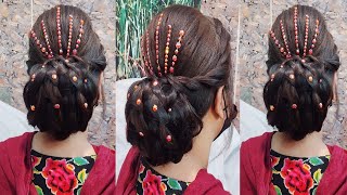 south Indian jura hair style | jura hair style for wedding | party jura hair style