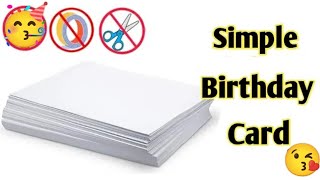 How to make Easy Happy Birthday greeting card 😘/ Birthday card making ideas/greeting cards/greetings