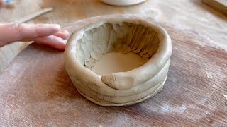 코일링 기법을 이용한 도자기 머그컵 만들기 / How to make handmade ceramic CUP, Handbuilding Coiling