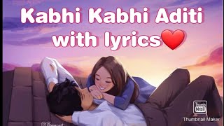 Kabhi Kabhi Aditi | with lyrics ❤️ | Rashid Ali | Jaane Tu Ya Jaane Na (2008)