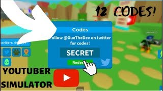 Youtuber Simulator Codes Xuethedev