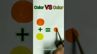 Color vs Color 😱 | Colours Mixing | Orange vs Yellow #shorts #art #youtubeshorts