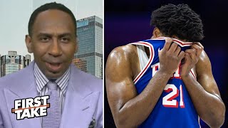 FIRST TAKE | Stephen A. laugh at Joel Embiid says he's \