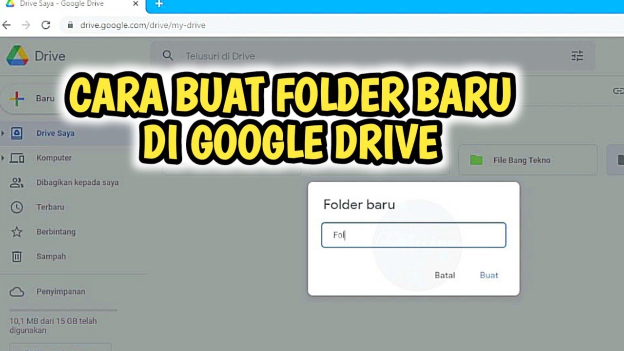 CARA MEMBUAT FOLDER BARU DI GOOGLE DRIVE - YouTube