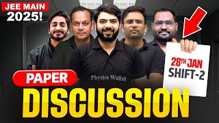 JEE Main 2025 (First Attempt) LIVE Paper Discussion 🔥 | Shift 2 - 28 JAN 2025 ⚡