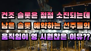 [CC한글자막]선박 건조 슬롯들은 점점 소진되고 있는데.. 남은 슬롯 예약하는 선주들의 움직임이 영 시원찮은 이유??