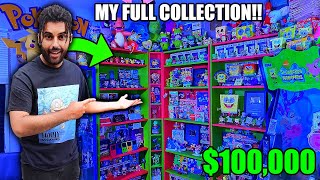 TOURING MY ENTIRE NICKELODEON 90S/2000S COLLECTION ROOM!! "$100,000 STREAM ROOM TOUR"