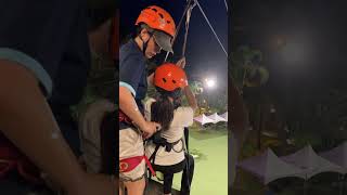 Zipline夜間高空滑索100公尺刺激親子超推 #shorts #趣淘漫旅 #翱翔漫旅 #親子 #曾文水庫 #zipline