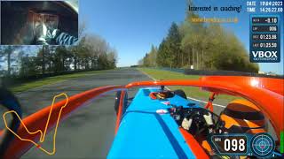 Ben Clucas Driving a Caterham 420R Car Around Croft Circuit