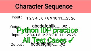 Character Sequence Python IDP Practice Solutions|Nxtwave Ccbp|Raj Python Tech|Python IDP Problems