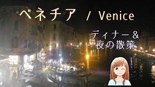 ベネチア ディナー＆夜の散策 夜景がキレイすぎるっ！ イタリア周遊旅#3 / Venice