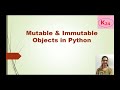 Mutable & Immutable objects in Python