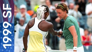 17-year-old Serena Williams takes on reigning champion Lindsay Davenport! | US Open 1999 Semifinal