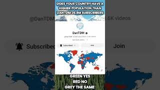 does dantdm have more subs than your countries population #shorts #Dantdm @Dantdm