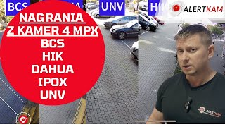 Porównanie obraz z kamer 4mpx topowych marek cctv BCS DAHUA HIKVISION IPOX UNV