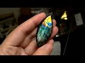 稀有銀綠光 馬眼 雙臉 拉長石 labradorite