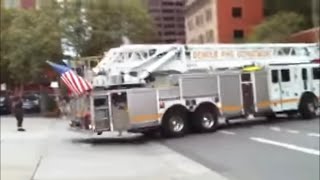 アメリカのファイヤー 消防車 帰署