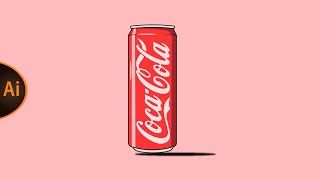 Illustrator Tutorial for beginners - Create vector Illustration | Soda can illustration