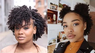 SHORT, TWA, AWKWARD LENGTH AND MEDIUM NATURAL HAIRSTYLES COMPILATION 2021