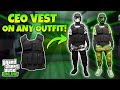 GTA 5 ONLINE HOW TO GET CEO VEST ON ANY OUTFIT AFTER PATCH (1.68)