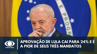 Aprovação de Lula cai para 24%, a pior de seus mandatos, segundo Datafolha