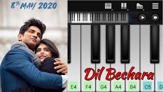 Dil Bechara Title Song | Sushant Singh Rajput | Easy Piano Tutorial