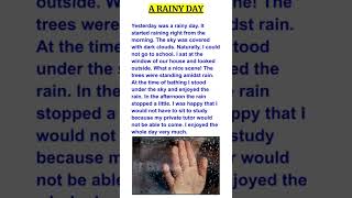 A Rainy Day|English Paragraph|Class 7|WBBSE|YT shorts