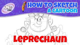 How to draw a cartoon leprechaun