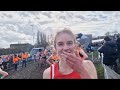 jess gibbon reacts to her dominant win at the english national cross country championships