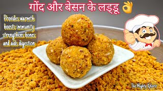 Gond Aur Besan Ke Laddu ❤️ Full Process Explained 😋😋 Immunity Booster Diet❤️ The Mighty Xplorer