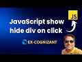 JavaScript show hide div on click